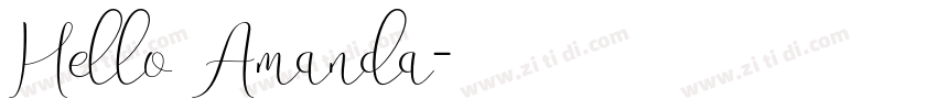 Hello Amanda字体转换
